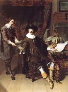 Thomas De Keyser Portrait of Constatijn Huygens and his clerk oil painting reproduction